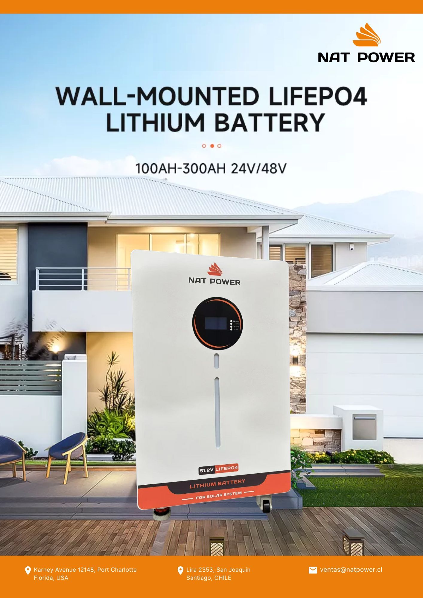 Bateria solar de Litio con BMS